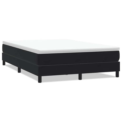 Letto a Molle senza Materasso Nero 140x220 cm in Velluto