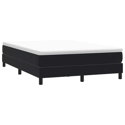 Letto a Molle senza Materasso Nero 140x220 cm in Velluto