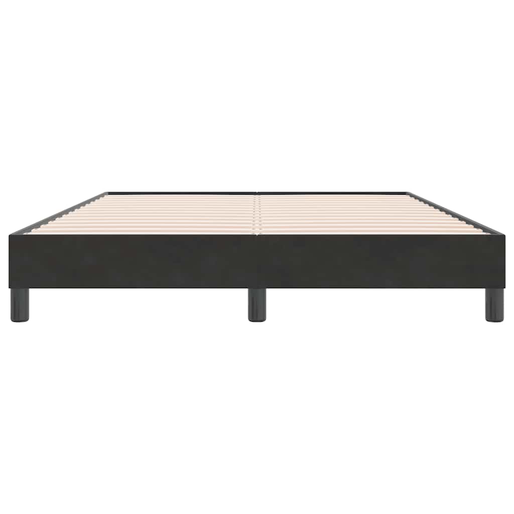 Letto a Molle senza Materasso Nero 140x220 cm in Velluto