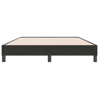 Letto a Molle senza Materasso Nero 140x220 cm in Velluto
