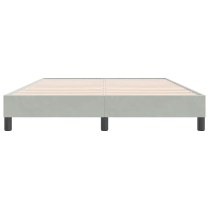 Letto a Molle senza Materasso Grigio Chiaro 160x220cm Velluto