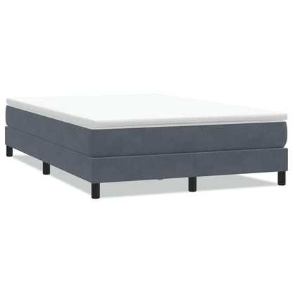 Letto a Molle senza Materasso Grigio Scuro 160x220 cm Velluto