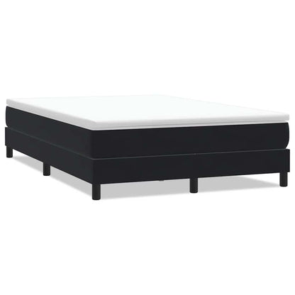 Letto a Molle senza Materasso Nero 160x220 cm in Velluto