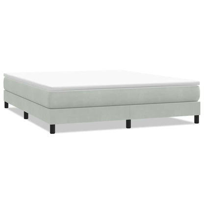 Letto a Molle senza Materasso Grigio Chiaro 180x220cm Velluto
