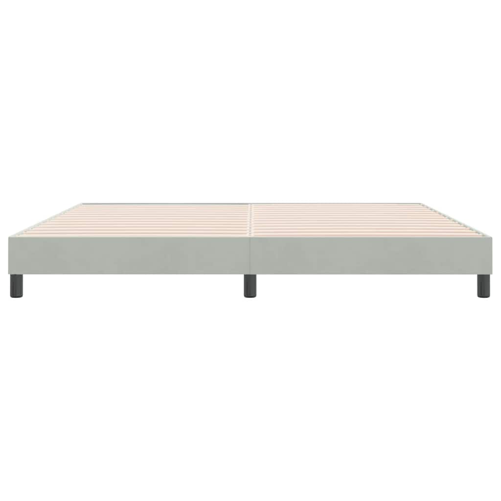 Letto a Molle senza Materasso Grigio Chiaro 180x220cm Velluto