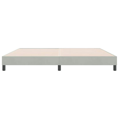 Letto a Molle senza Materasso Grigio Chiaro 180x220cm Velluto