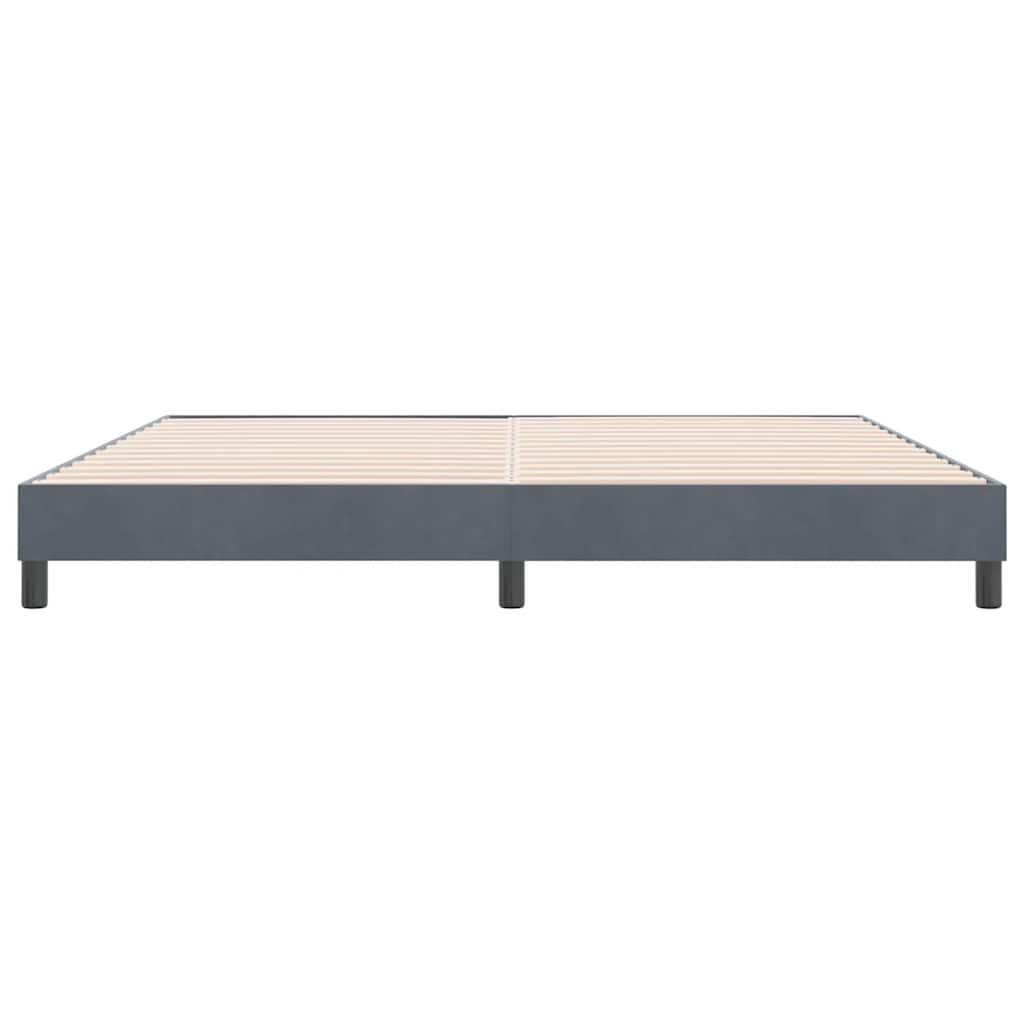 Letto a Molle senza Materasso Grigio Scuro 180x220 cm Velluto