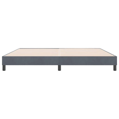 Letto a Molle senza Materasso Grigio Scuro 180x220 cm Velluto