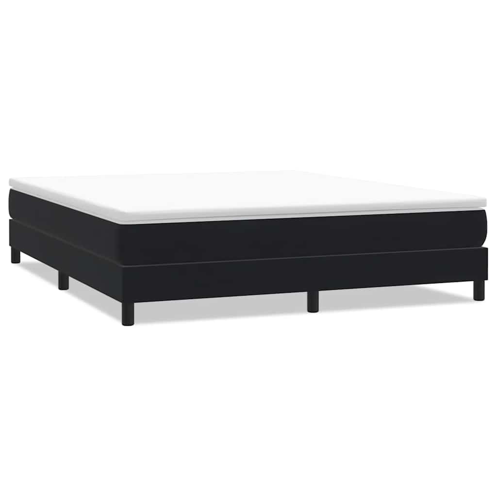 Letto a Molle senza Materasso Nero 180x220 cm in Velluto
