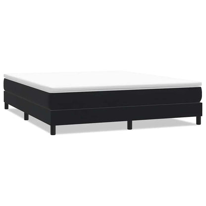 Letto a Molle senza Materasso Nero 180x220 cm in Velluto
