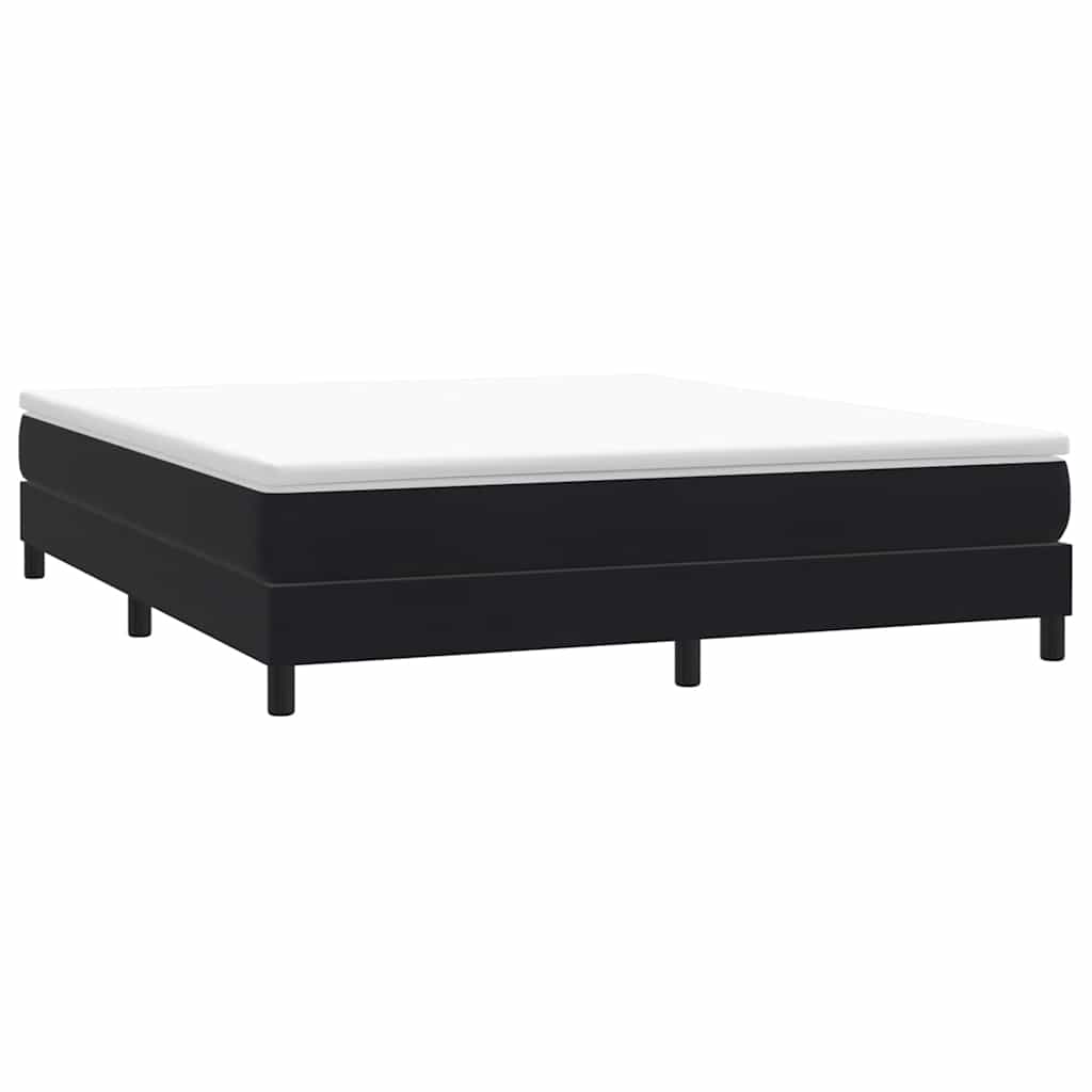 Letto a Molle senza Materasso Nero 180x220 cm in Velluto