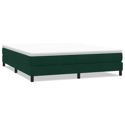 Letto a Molle senza Materasso Verde Scuro 180x220 cm Velluto