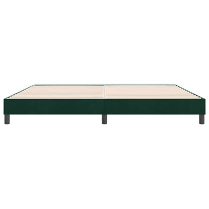 Letto a Molle senza Materasso Verde Scuro 180x220 cm Velluto