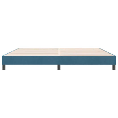 Letto a Molle senza Materasso Blu Scuro 180x220 cm Velluto