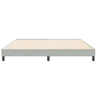 Letto a Molle senza Materasso Grigio Chiaro 200x220cm Velluto