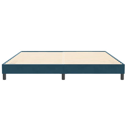 Letto a Molle senza Materasso Blu Scuro 200x220 cm in Velluto
