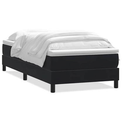 Giroletto a Molle con Materasso Nero 80x210 cm Velluto