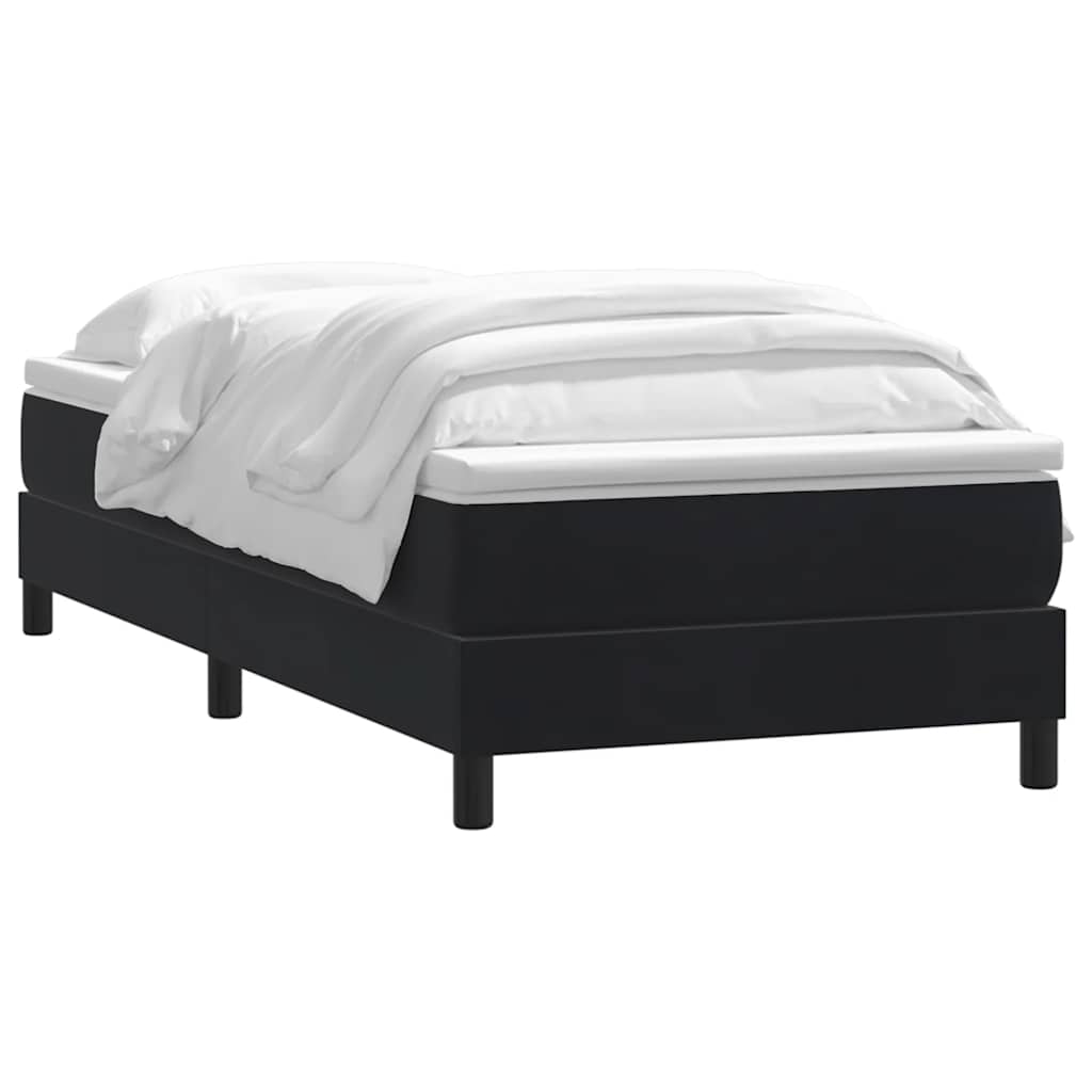 Giroletto a Molle con Materasso Nero 80x210 cm Velluto
