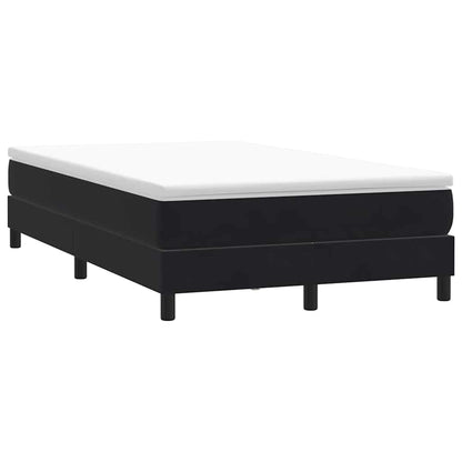 Giroletto a Molle con Materasso Nero 120x210 cm in Velluto