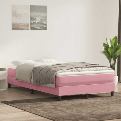 Giroletto a Molle con Materasso Rosa 120x210 cm in Velluto