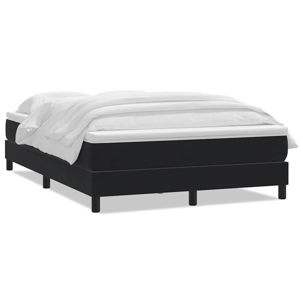 Giroletto a Molle con Materasso Nero 140x210 cm in Velluto