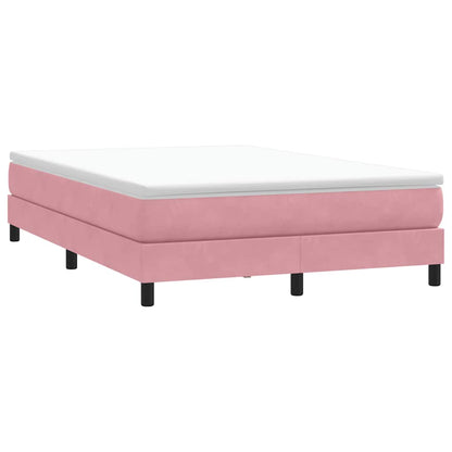 Giroletto a Molle con Materasso Rosa 140x210 cm in Velluto