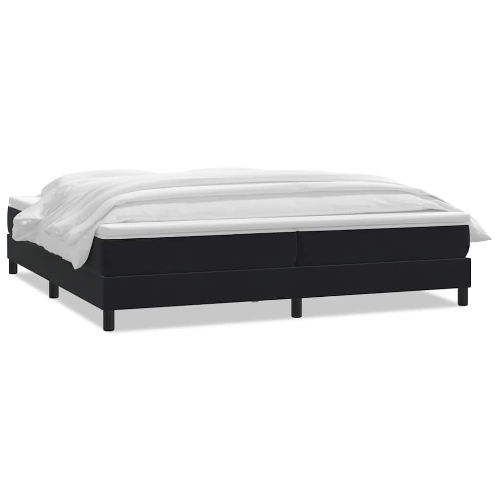 Giroletto a Molle con Materasso Nero 180x210 cm in Velluto