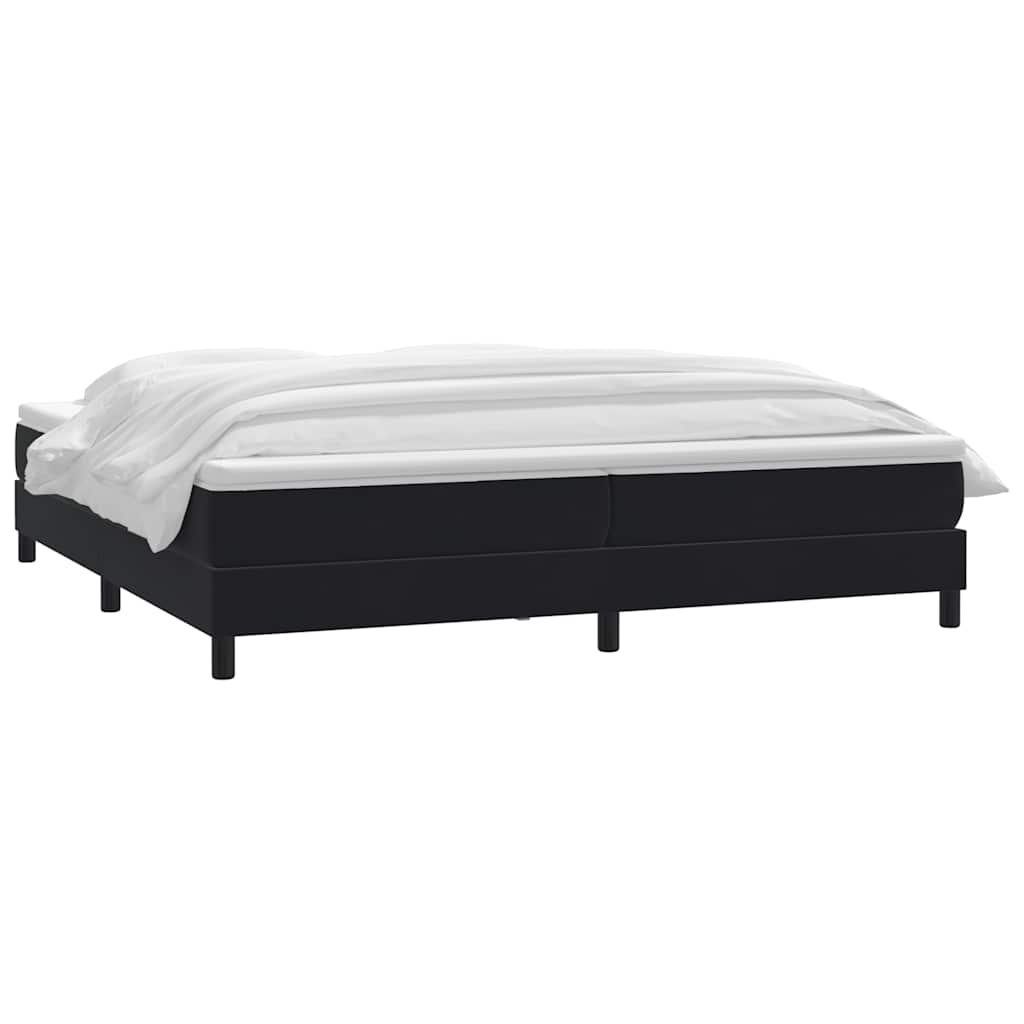 Giroletto a Molle con Materasso Nero 180x210 cm in Velluto