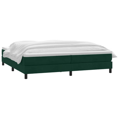 Giroletto a Molle con Materasso Verde Scuro 180x210 cm Velluto