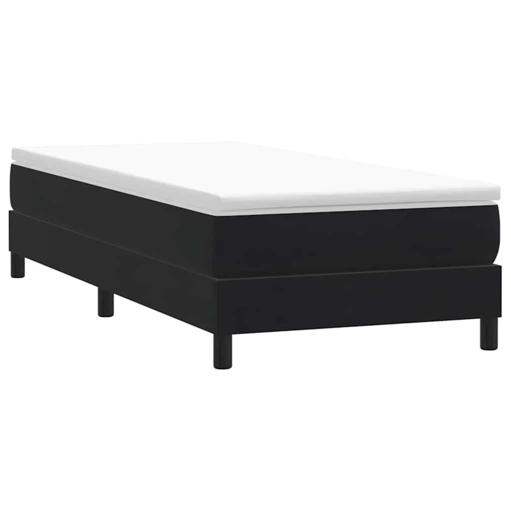 Giroletto a Molle con Materasso Nero 80x220 cm Velluto