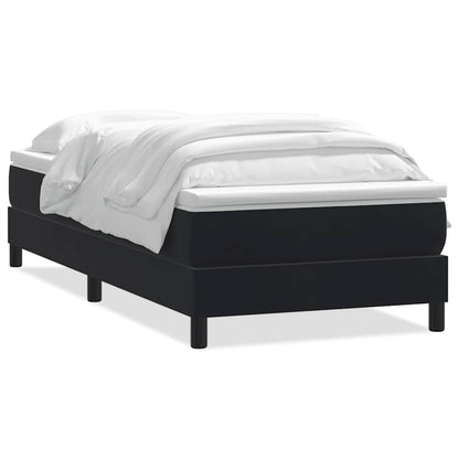 Giroletto a Molle con Materasso Nero 90x220 cm in Velluto