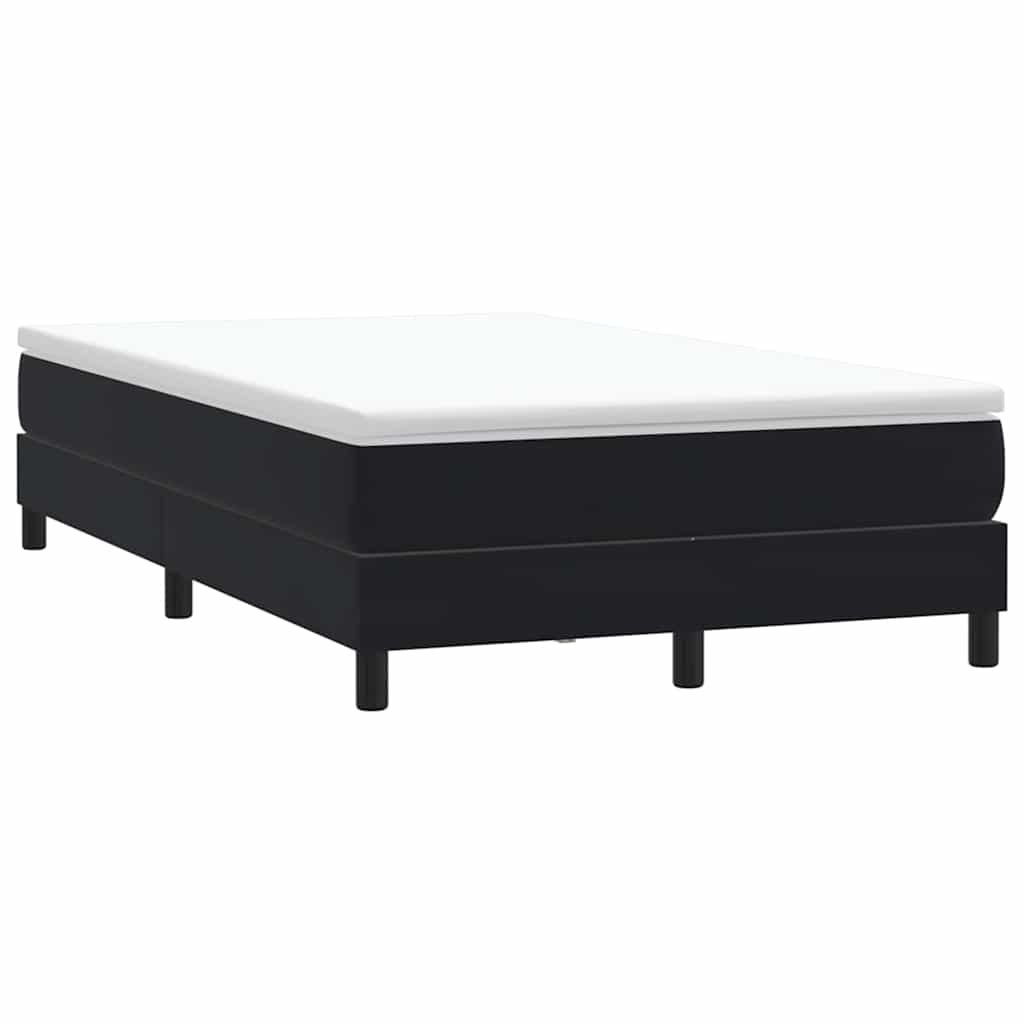 Giroletto a Molle con Materasso Nero 120x220 cm in Velluto