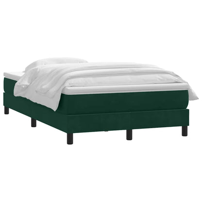 Giroletto a Molle con Materasso Verde Scuro 120x220 cm Velluto