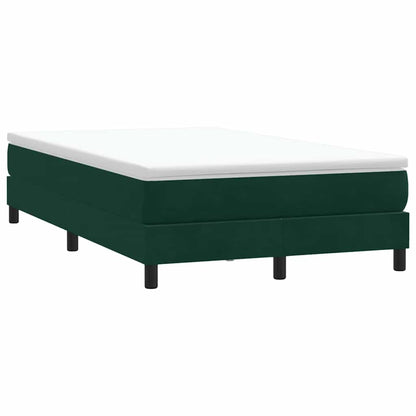 Giroletto a Molle con Materasso Verde Scuro 120x220 cm Velluto