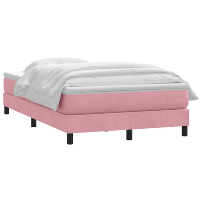 Giroletto a Molle con Materasso Rosa 120x220 cm in Velluto