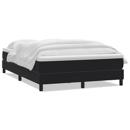 Giroletto a Molle con Materasso Nero 140x220 cm in Velluto