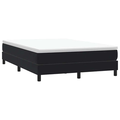 Giroletto a Molle con Materasso Nero 140x220 cm in Velluto