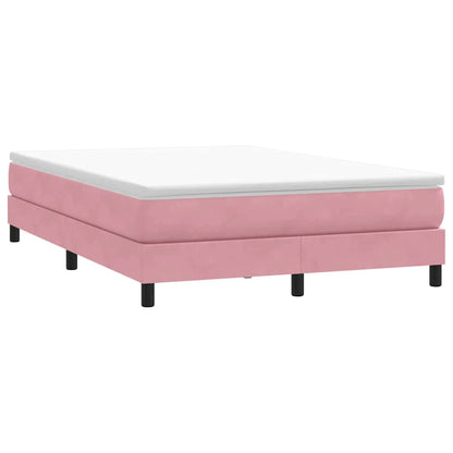 Giroletto a Molle con Materasso Rosa 140x220 cm in Velluto