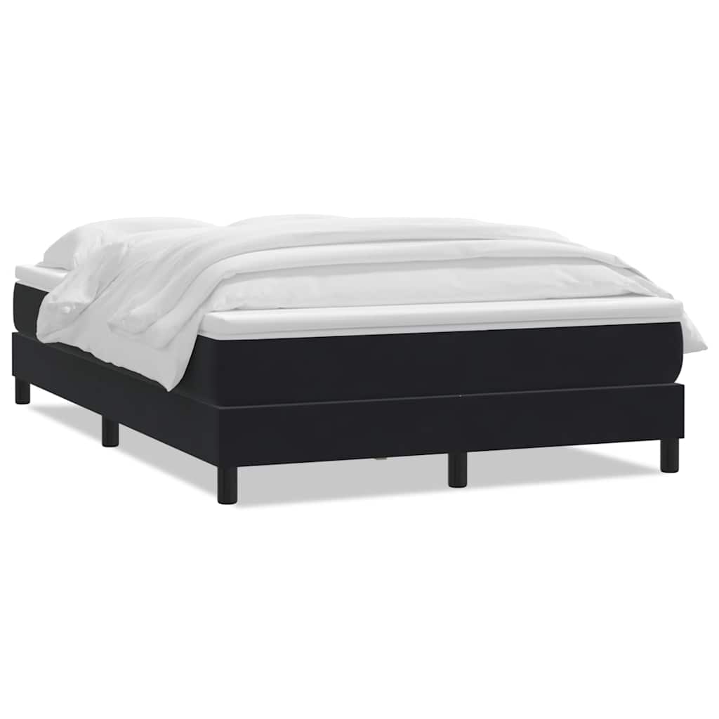 Giroletto a Molle con Materasso Nero 160x220 cm in Velluto