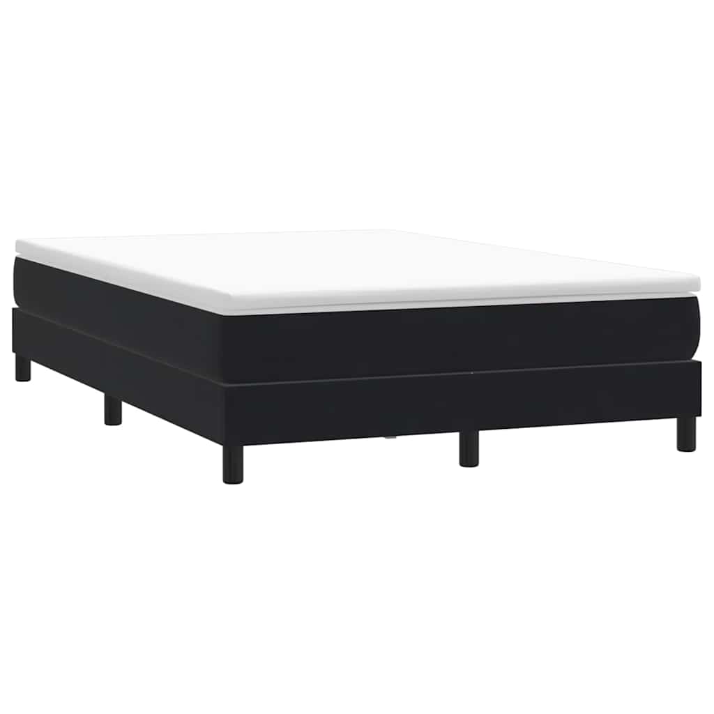 Giroletto a Molle con Materasso Nero 160x220 cm in Velluto