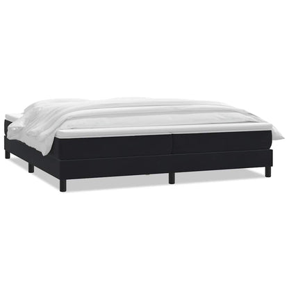 Giroletto a Molle con Materasso Nero 180x220 cm in Velluto