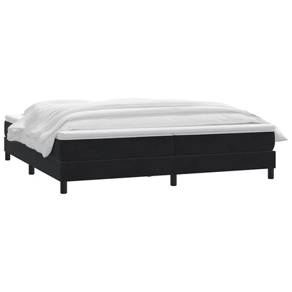 Giroletto a Molle con Materasso Nero 180x220 cm in Velluto