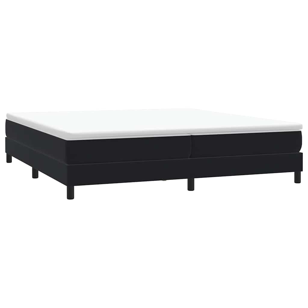 Giroletto a Molle con Materasso Nero 200x220 cm in Velluto