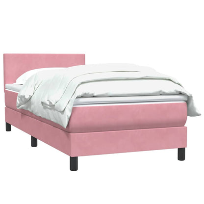 Giroletto a Molle con Materasso Rosa 80x210 cm Velluto