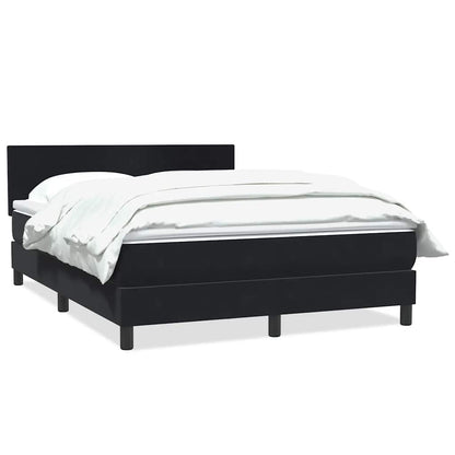 Giroletto a Molle con Materasso Nero 140x210 cm in Velluto