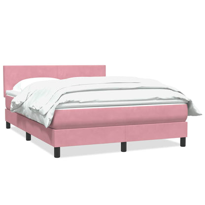 Giroletto a Molle con Materasso Rosa 160x210 cm in Velluto