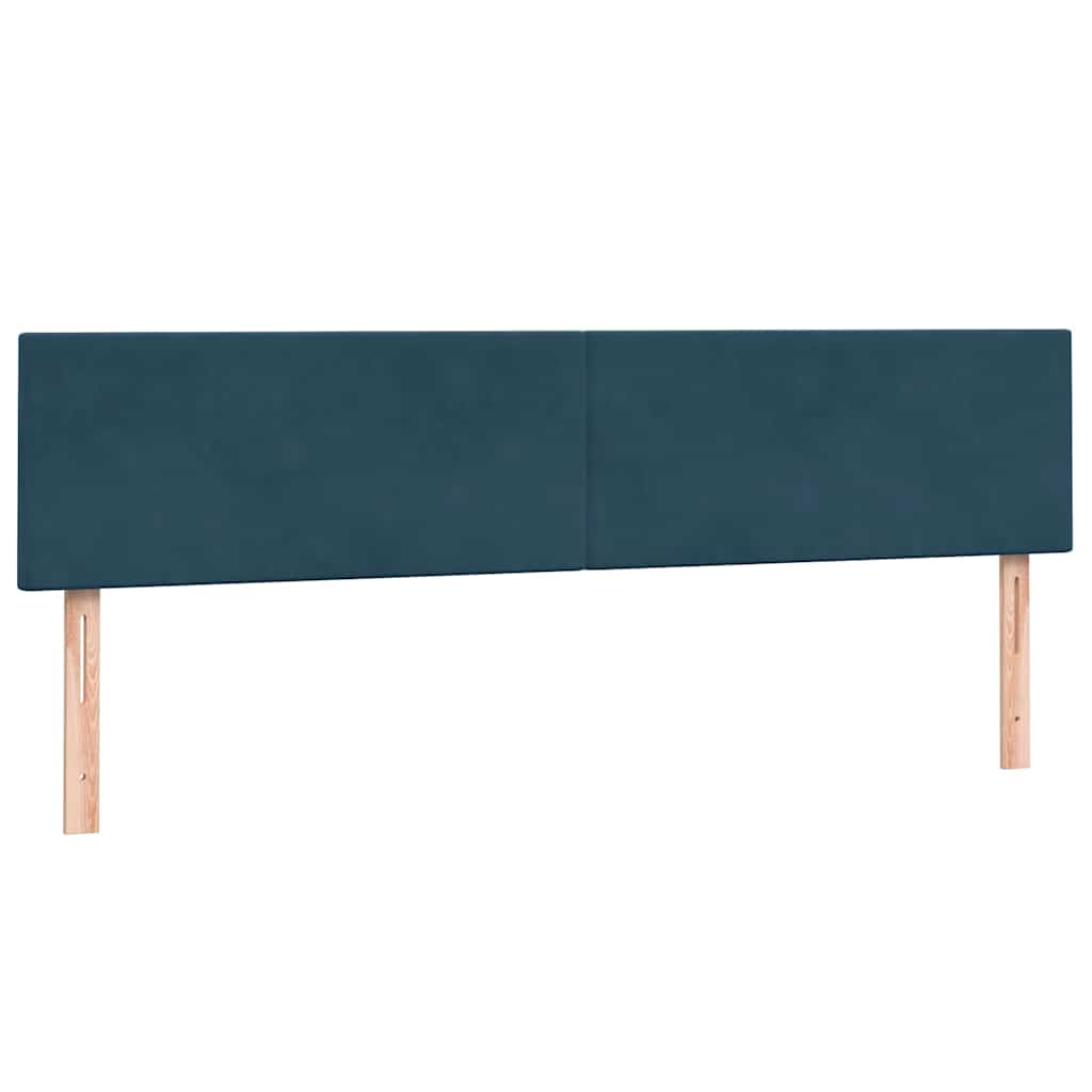 Giroletto a Molle con Materasso Blu Scuro 180x210 cm in Velluto
