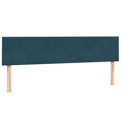 Giroletto a Molle con Materasso Blu Scuro 180x210 cm in Velluto