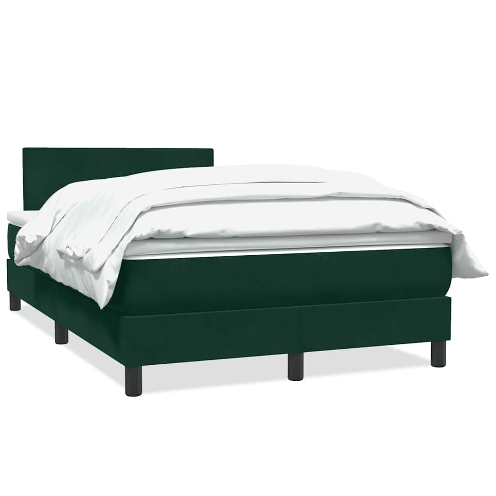 Giroletto a Molle con Materasso Verde Scuro 120x220 cm Velluto