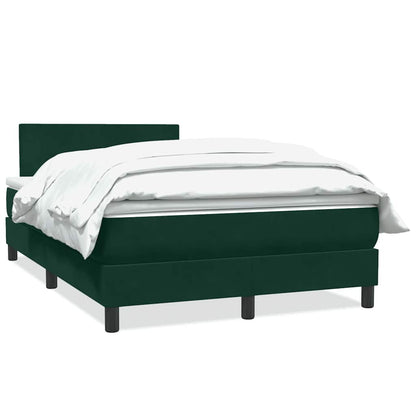 Giroletto a Molle con Materasso Verde Scuro 120x220 cm Velluto